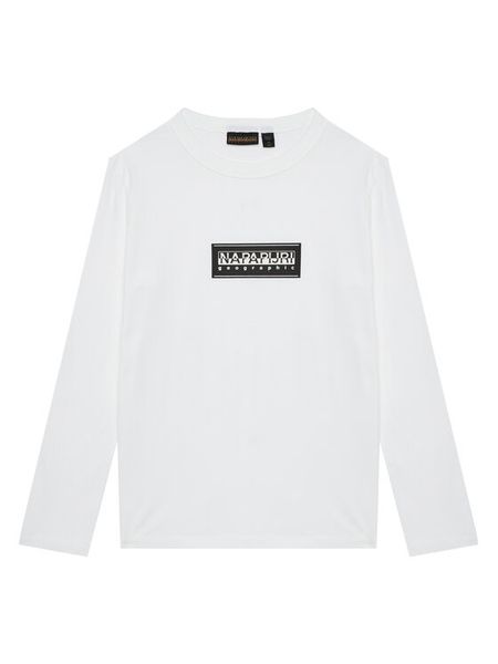 Napapijri Bluzka S-Chamois NP0A4HYK D Biały Regular Fit. Białe t-shirty chłopięce Napapijri, bez wzorów, z bawełny, bez ramiączek. Za 99.99 zł.