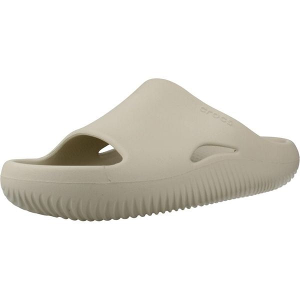 Sandały CROCS MELLOW RECOVERY SLIDE Beżowy. Brązowe sandały damskie Crocs, bez wzorów, z materiału, bez obcasa. Za 180.99 zł.