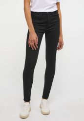 DAMSKIE SPODNIE JEANSOWE MUSTANG GEORGIA SUPER SKINNY DENIM BLACK 1013575 4000 940. Czarne spodnie materiałowe damskie Mustang, bez wzorów, z denimu. Za 229.99 zł.