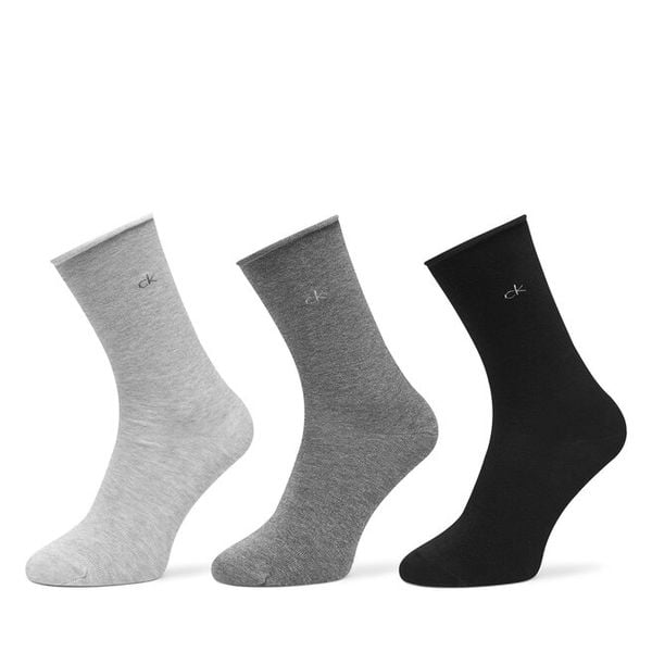 Skarpety długie Calvin Klein. Szare skarpetki damskie CALVIN KLEIN, bez wzorów. Za 59.99 zł.