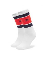 Reebok Skarpety długie CL Basketball Sock HF8408 Biały. Białe skarpetki męskie Reebok, bez wzorów, z materiału. Za 59.99 zł.
