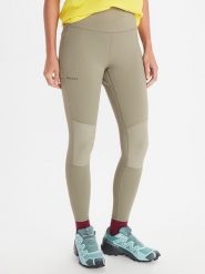 Marmot Legginsy funkcyjne "Haven Hybrid" w kolorze beżowym rozmiar: S. Brązowe legginsy sportowe damskie Marmot, s, bez wzorów, z materiału, z podwyższonym stanem, outdoorowe. Za 176.08 zł.
