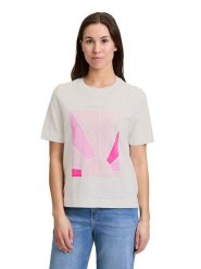 CARTOON Koszulka w kolorze białym rozmiar: 44. Białe t-shirty damskie Cartoon, bez wzorów, z bawełny, bez kołnierzyka. Za 43.95 zł.
