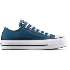 Buty sportowe damskie Converse Chuck Taylor All Star Lift. Niebieskie buty sportowe na co dzień damskie Converse, bez wzorów, z materiału, na fitness i siłownię. Za 490.00 zł.