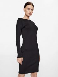 Hugo Sukienka codzienna Naretha 50498632 Czarny Slim Fit. Czarne sukienki damskie Hugo, na co dzień, xl, bez wzorów, z syntetyku, bez kołnierzyka, bez ramiączek, proste. Za 679.00 zł.