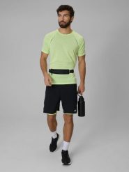 4F Spodenki do biegania szybkoschnące męskie - czarne L. Czarne szorty męskie 4f, bez wzorów, z tkaniny. Za 249.99 zł.