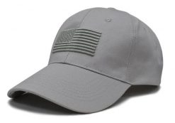 Czapka z Daszkiem, Szara, Flaga Ameryki, USA z Regulacją Rozmiaru, Bawełniana. Szare czapki męskie Pako Jeans, na lato, bez wzorów, z bawełny. Za 39.00 zł.