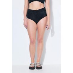 Damskie dół od bikini drapowanie efekt brokatu. Czarne bikini damskie Ulla Popken, bez wzorów, plus size. Za 125.99 zł.