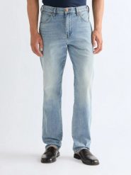 MESKIE SPODNIE WRANGLER FRONTIER DAWN 112377829. Spodnie materiałowe męskie Wrangler, bez wzorów, z jeansu. Za 189.99 zł.
