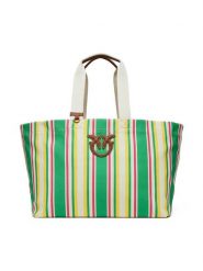 PINKO Torebka Shopping Bag Extra PE 25 PLTT 104754 A2G5 Zielony. Zielone torebki klasyczne damskie Pinko, bez wzorów, z materiału, bez dodatków. Za 429.99 zł.