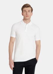 PAKO LORENTE - T-shirt polo w białym kolorze. Białe koszulki polo męskie Pako Lorente, m, bez wzorów, z bawełny, bez ramiączek. Za 69.99 zł.