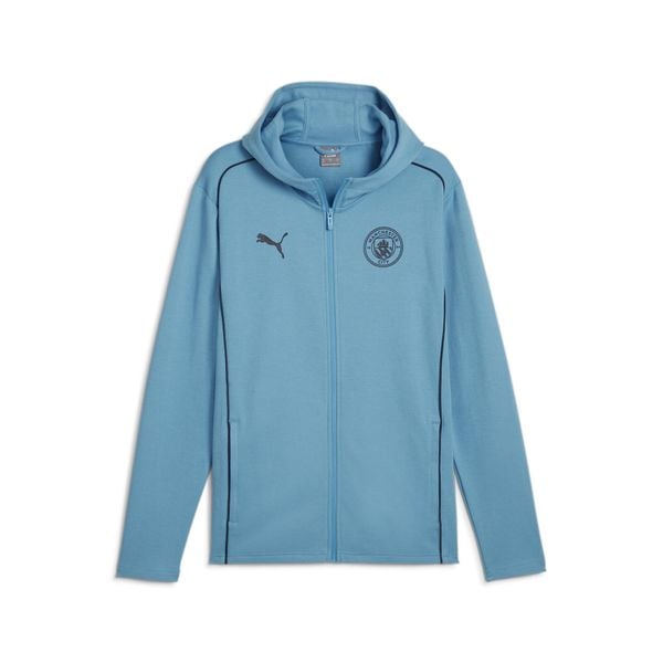 Casualowa bluza dresowa Manchester City 2024/25. Niebieskie bluzy bez kaptura męskie Puma, xl, z dresówki. W wyprzedaży za 240.50 zł.