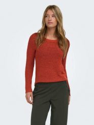 ONLY Sweter w kolorze pomarańczowym rozmiar: XS. Pomarańczowe swetry klasyczne damskie Only, xs, bez kołnierzyka. Za 85.45 zł.