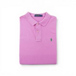 Second life - Ralph Lauren męskie koszulka polo krótki rękaw różowa - Jak nowy. Czerwone koszulki polo męskie Ralph Lauren, l, bez wzorów, z materiału, bez ramiączek. Za 149.06 zł.