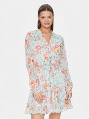 Guess Sukienka codzienna Vanessa W4GK42 WDW82 Błękitny Regular Fit. Niebieskie sukienki damskie Guess, na co dzień, l, z aplikacjami, z syntetyku, bez kołnierzyka, bez ramiączek, proste. Za 539.99 zł.