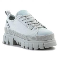 Buty do chodzenia damskie Palladium Revolt Lo. Niebieskie buty sportowe na co dzień damskie Palladium, bez wzorów, z materiału, do biegania. Za 589.99 zł.