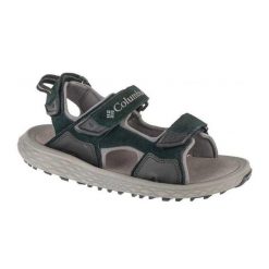 Męskie Zamszowe Sandały Konos Hiker. Czarne sandały męskie Columbia, z gumy, z otwartym noskiem, bez zapięcia. Za 373.99 zł.
