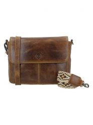 HIDE & STITCHES Skórzana torebka w kolorze jasnobrązowym - 24 x 17 x 7 cm rozmiar: onesize. Brązowe torebki klasyczne damskie HIDE & STITCHES, bez wzorów, z materiału, bez dodatków. Za 252.99 zł.