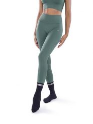 Athleas Legginsy sportowe "Mya" w kolorze khaki rozmiar: M/L. Brązowe legginsy damskie Athleas, l, bez wzorów, z materiału. Za 130.99 zł.