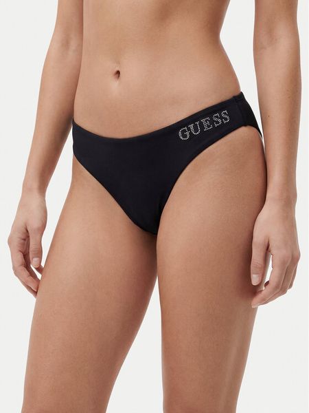 Guess Dół od bikini E6GO28 KF442 Czarny. Czarne bikini damskie Guess, z aplikacjami. Za 149.99 zł.