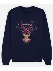 WOOOP Bluza "Spring Deer" w kolorze granatowym rozmiar: M. Niebieskie bluzy bez kaptura damskie Wooop, m. Za 100.99 zł.