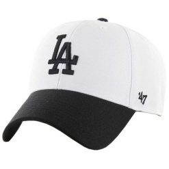 Czapka z daszkiem męska Los Angeles Dodgers MLB Cap. Białe czapki męskie 47 Brand, bez wzorów, z bawełny, sportowe. Za 174.00 zł.