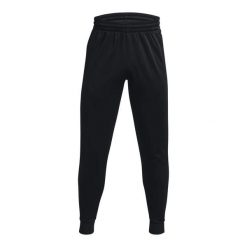 Spodnie do biegania Under Armour Fleece®. Czarne spodnie materiałowe męskie Under Armour, z materiału. Za 359.99 zł.