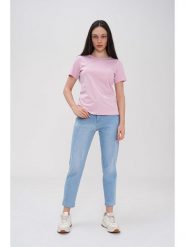 Basics & More Koszulka w kolorze jasnoróżowym rozmiar: XL. Różowe bluzki damskie Basics & More, xl, bez wzorów, z bawełny, bez kołnierzyka, bez ramiączek. Za 79.03 zł.