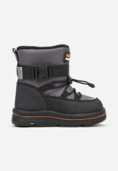 Szare Śniegowce Wodoodporne z Napisem i Paskiem z Klamrą Monariella. Szare śniegowce dziewczęce Born2be, z dresówki. Za 89.99 zł.