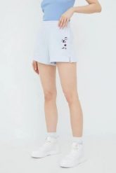 SPODENKI DAMSKIE SPORTOWE CHAMPION-SZORTY SHORTS KRÓTKIE KOLOR NIEBIESKI. Niebieskie spodenki sportowe damskie CHAMPION, l, z bawełny, do biegania. Za 84.70 zł.