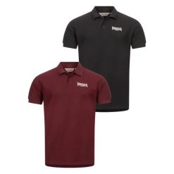 Koszulka polo o klasycznym kroju Lonsdale Lingholme (x2). Czarne koszulki polo męskie Lonsdale, xl, bez wzorów, z bawełny, bez ramiączek. Za 261.50 zł.