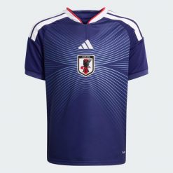 Koszulka domowa Japonia 26. Niebieskie bluzki sportowe damskie Adidas, l, z dzianiny, bez ramiączek, do piłki nożnej, climacool (adidas). Za 329.00 zł.
