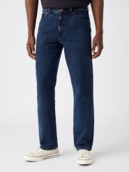WRANGLER TEXAS SLIM MĘSKIE SPODNIE JEANSOWE BLUE GAMBIT W12SLR29F 112145800. Niebieskie spodnie materiałowe męskie Wrangler, bez wzorów, z jeansu. Za 229.99 zł.