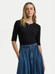 Lauren Ralph Lauren Bluzka 200940439001 Czarny Slim Fit. Czarne bluzki damskie Lauren Ralph Lauren, xs, bez wzorów, z bawełny, bez ramiączek. Za 169.99 zł.