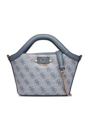 Guess Torebka Lindsey Mini HWSG97 49750 Niebieski. Niebieskie torebki klasyczne damskie Guess, z aplikacjami, ze skóry, bez dodatków. Za 584.99 zł.