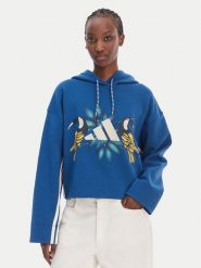 Adidas Bluza Farm Rio KS2104 Granatowy Loose Fit. Niebieskie bluzy bez kaptura damskie Adidas, l, z bawełny. Za 279.99 zł.