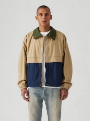 Levi's Kurtka przejściowa w kolorze beżowo-granatowym rozmiar: M. Brązowe kurtki męskie Levi's, m, bez wzorów, z bawełny, bez kaptura. Za 348.08 zł.