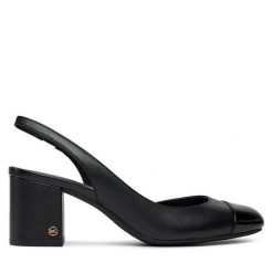 Sandały MICHAEL Michael Kors. Czarne sandały damskie MICHAEL Michael Kors, bez wzorów, bez obcasa, na słupku. Za 449.99 zł.