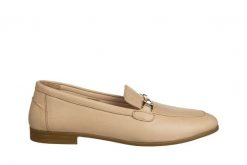 Mokasyny Bayla-161 022 3406 Beige 161679, Beżowy, Skóra naturalna - 36. Brązowe mokasyny damskie Bayla, z materiału. W wyprzedaży za 224.10 zł.