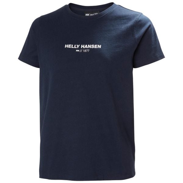 Koszulka damska Helly Hansen Core 2.0. Niebieskie bluzki sportowe damskie Helly Hansen, bez wzorów, z bawełny, bez ramiączek. Za 172.50 zł.