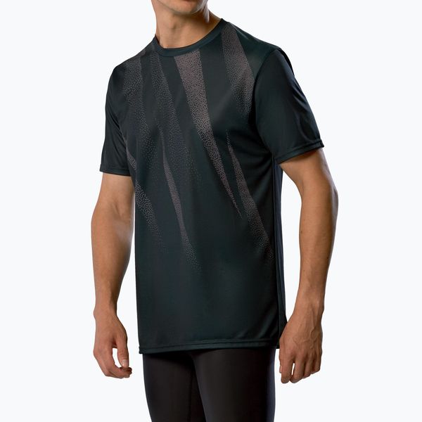 Koszulka do biegania męska Mizuno Core Graphic Tee. Czarne t-shirty sportowe męskie Mizuno, m, z materiału, bez ramiączek, do biegania. Za 119.99 zł.