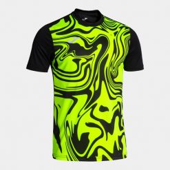 Koszulka Joma Lion II. Czarne t-shirty sportowe męskie Joma, l, z materiału, bez ramiączek, do piłki nożnej. Za 69.08 zł.