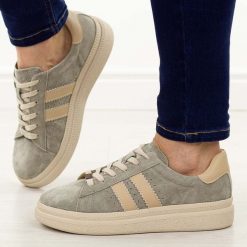 Khaki skórzane półbuty damskie Filippo Dp7499/26. Brązowe półbuty damskie Filippo, bez wzorów, z jeansu, eleganckie, bez obcasa, na platformie. Za 239.00 zł.