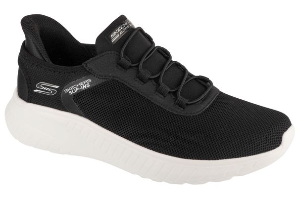 Buty sportowe Sneakersy męskie, Slip-Ins: Bobs Squad Chaos - Tough Walk,slip-ins. Czarne buty sportowe na co dzień męskie Skechers, z materiału, bez zapięcia, trekkingowe. Za 299.99 zł.
