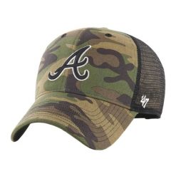 Czapka z daszkiem 47 Brand MLB Atlanta Braves Camo Branson MVP. Zielone czapki męskie 47 Brand, na wiosnę, bez wzorów. Za 161.00 zł.