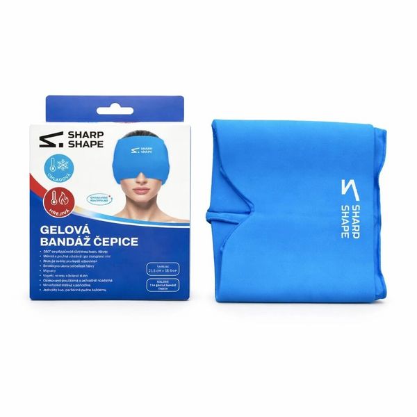 Chłodząca czapka bandaż Sharp Shape. Niebieskie czapki męskie SHARP SHAPE, bez wzorów, z materiału. Za 105.79 zł.
