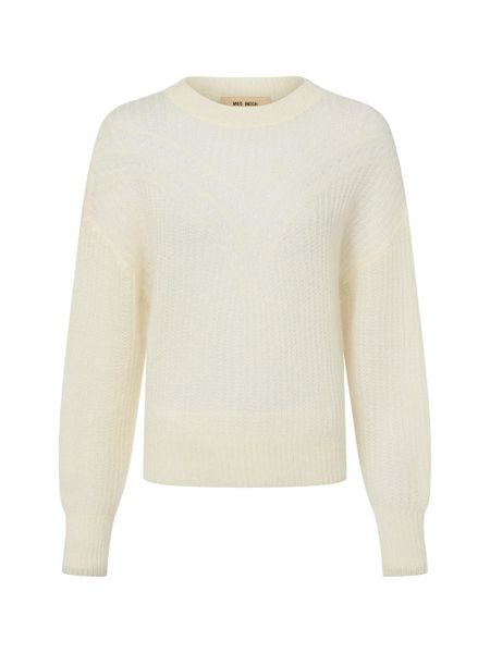 MOS MOSH Sweter z moheru - MMSigva Kobiety biały, XS. Białe swetry klasyczne damskie Mos Mosh, xs, z dzianiny, bez kołnierzyka. Za 329.95 zł.