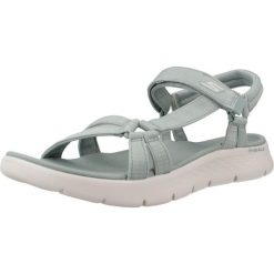 Sandały Skechers Model Go Walk Flex Sandal Kolor Niebieski. Niebieskie sandały damskie Skechers, bez wzorów, z tkaniny, bez obcasa. Za 229.99 zł.