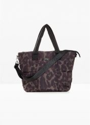 Torba shopper Sketchers. Czarne shopper bag damskie bonprix, bez wzorów, z nadrukiem, bez dodatków. Za 169.99 zł.