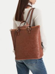 Lasocki Plecak CEO-LSK-K-024-06 Brązowy. Brązowe plecaki damskie Lasocki, bez wzorów, z materiału. Za 219.99 zł.